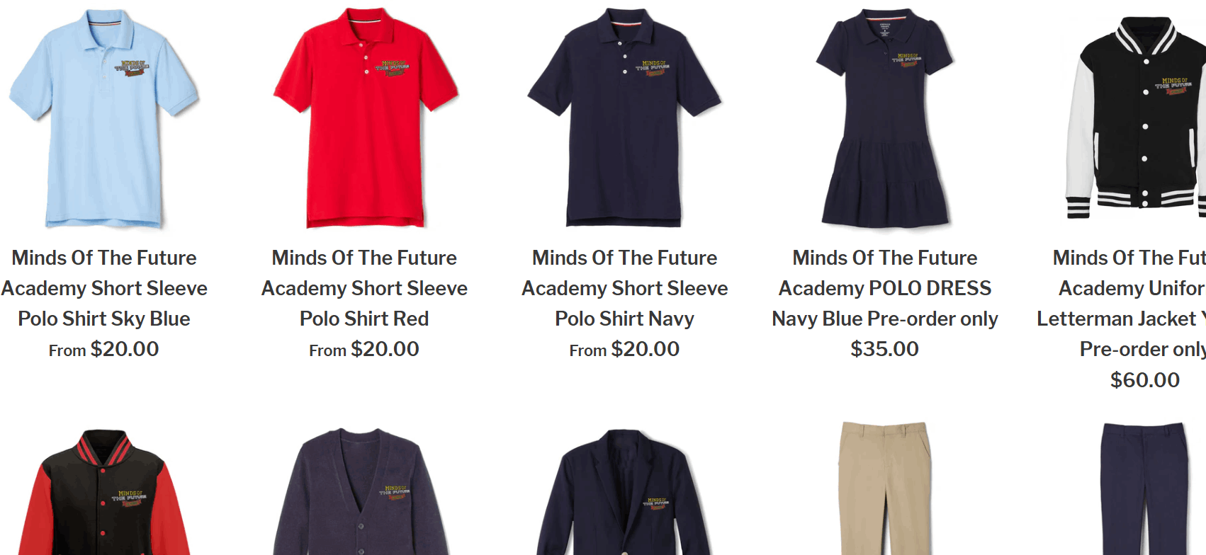 SCHOOL UNIFORMS